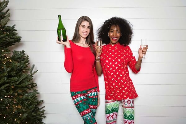small Christmas party ideas girls champagne